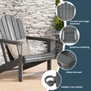 Outdoor Chair with Side Table 3-Piece Set
