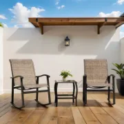 3 Piece Outdoor Furniture Rocking Patio Set
