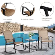 3 Piece Outdoor Furniture Rocking Patio Set