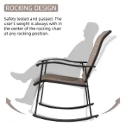 3 Piece Outdoor Furniture Rocking Patio Set