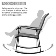 3 Piece Outdoor Furniture Rocking Patio Set