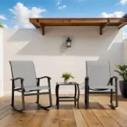 3 Piece Outdoor Furniture Rocking Patio Set