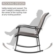 3 Piece Outdoor Furniture Rocking Patio Set