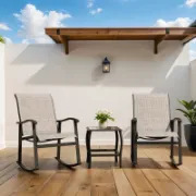 3 Piece Outdoor Furniture Rocking Patio Set