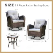 3 Piece Rattan Seating