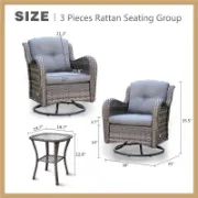 3 Piece Rattan Seating