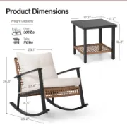 2 - Person Metal Patio Bistro Set