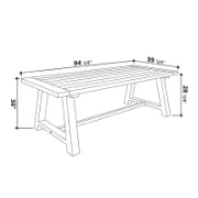Rectangular outside Dining Table