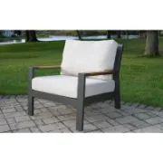 Black Aluminum Armchairs (Set of 2)