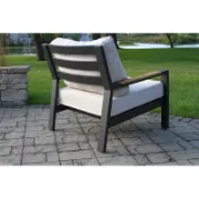 Black Aluminum Armchairs (Set of 2)