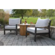 Black Aluminum Armchairs (Set of 2)