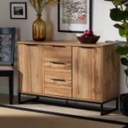 Contemporary 3-Drawer Buffet Cabinet with Shelves