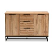 Contemporary 3-Drawer Buffet Cabinet with Shelves