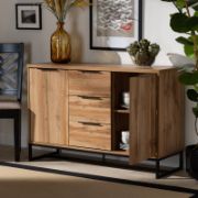 Contemporary 3-Drawer Buffet Cabinet with Shelves