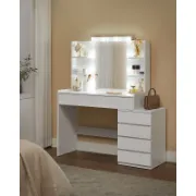 Vanity with LED Lights, 6 Drawers