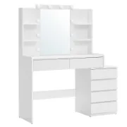 Vanity with LED Lights, 6 Drawers