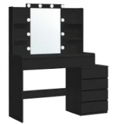 Vanity with LED Lights, 6 Drawers