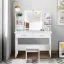 Vanity Set with LED Mirror & Stool