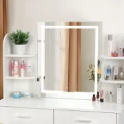 Vanity Set with LED Mirror & Stool