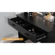 Vanity Set with LED Mirror & Stool