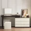 Modern Dressing Table with Mirror and Makeup Stool