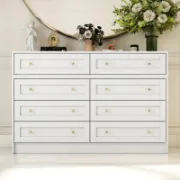 A luxurious vanity with eight drawers