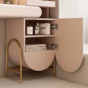Luxury Vanity with LED Mirror and Stool