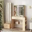 Vanity Set with Tri-Color Illuminated Mirror
