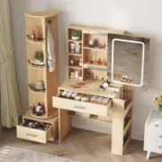 Vanity Set with Tri-Color Illuminated Mirror