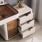 Vanity Set with Mirror and Stool