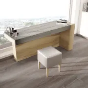 Vanity Set with Mirror and Stool