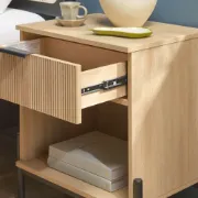 1-Drawer Nightstand with Open Cubby