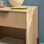 1-Drawer Nightstand with Open Cubby