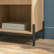 1-Drawer Nightstand with Open Cubby