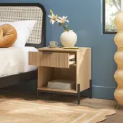 1-Drawer Nightstand with Open Cubby