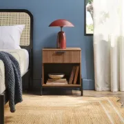 1-Drawer Nightstand with Open Cubby