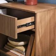 1-Drawer Nightstand with Open Cubby
