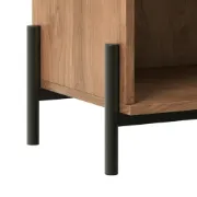 1-Drawer Nightstand with Open Cubby