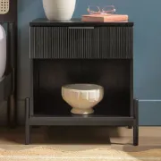 1-Drawer Nightstand with Open Cubby