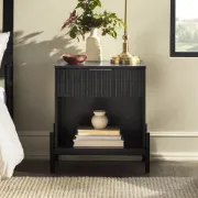 1-Drawer Nightstand with Open Cubby