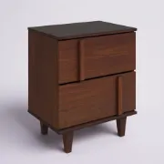 2-Drawer Solid Wood Nightstand
