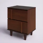 2-Drawer Solid Wood Nightstand