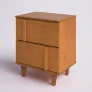 2-Drawer Solid Wood Nightstand
