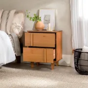 2-Drawer Solid Wood Nightstand
