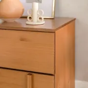 2-Drawer Solid Wood Nightstand