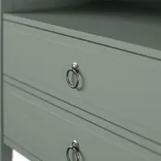 Elegant 2-Drawer Nightstand with Soft White Finish