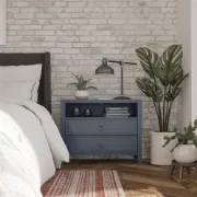 Elegant 2-Drawer Nightstand with Soft White Finish