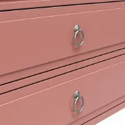 Elegant 2-Drawer Nightstand with Soft White Finish