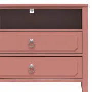 Elegant 2-Drawer Nightstand with Soft White Finish