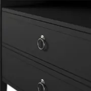 Elegant 2-Drawer Nightstand with Soft White Finish